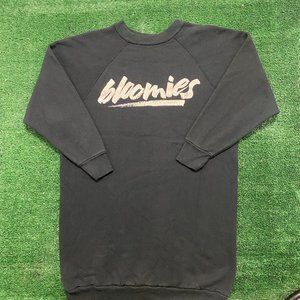 Vintage 80s Bloomies Raglan Crewneck Sweatshirt Black Fleece Comfy Athleisure M